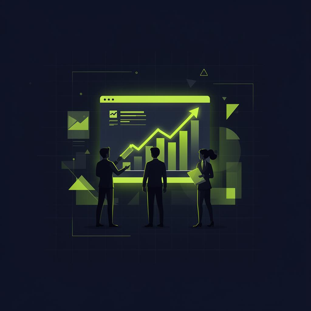 Apex Digital team collaborating on digital growth strategy in a modern workspace