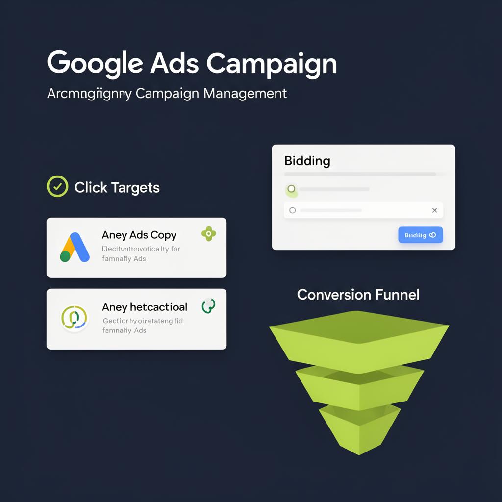 Google Ads campaign dashboard showing performance metrics
